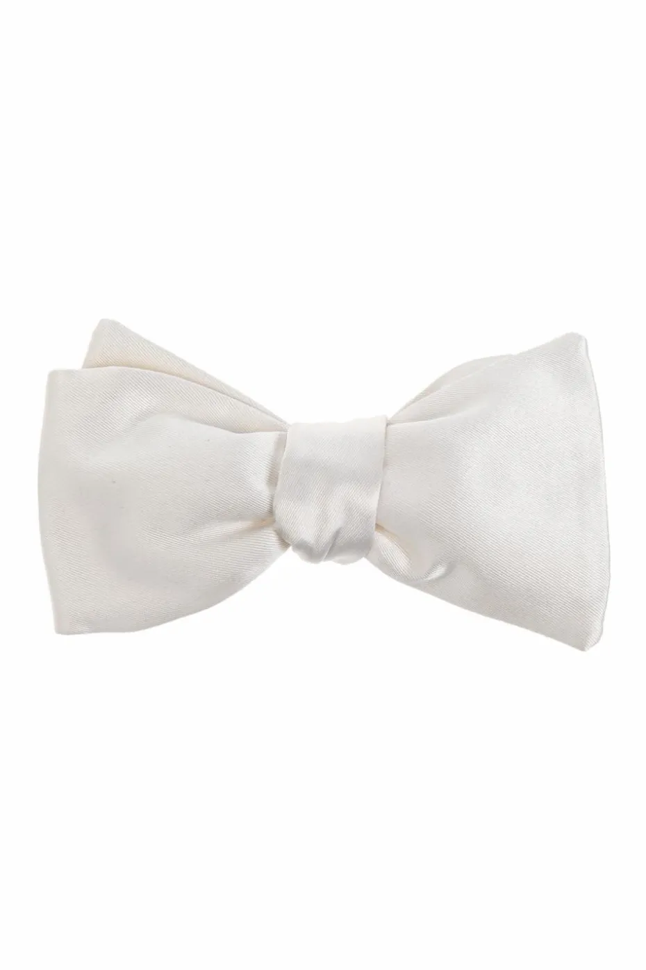 Giorgio Armani WHITE Silk self-tie bow tie