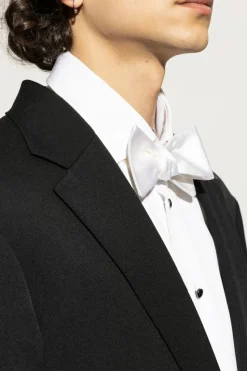 Giorgio Armani WHITE Silk self-tie bow tie