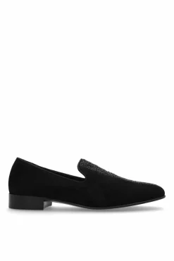 Giuseppe Zanotti BLACK Loafers shoes with shimmering crystals