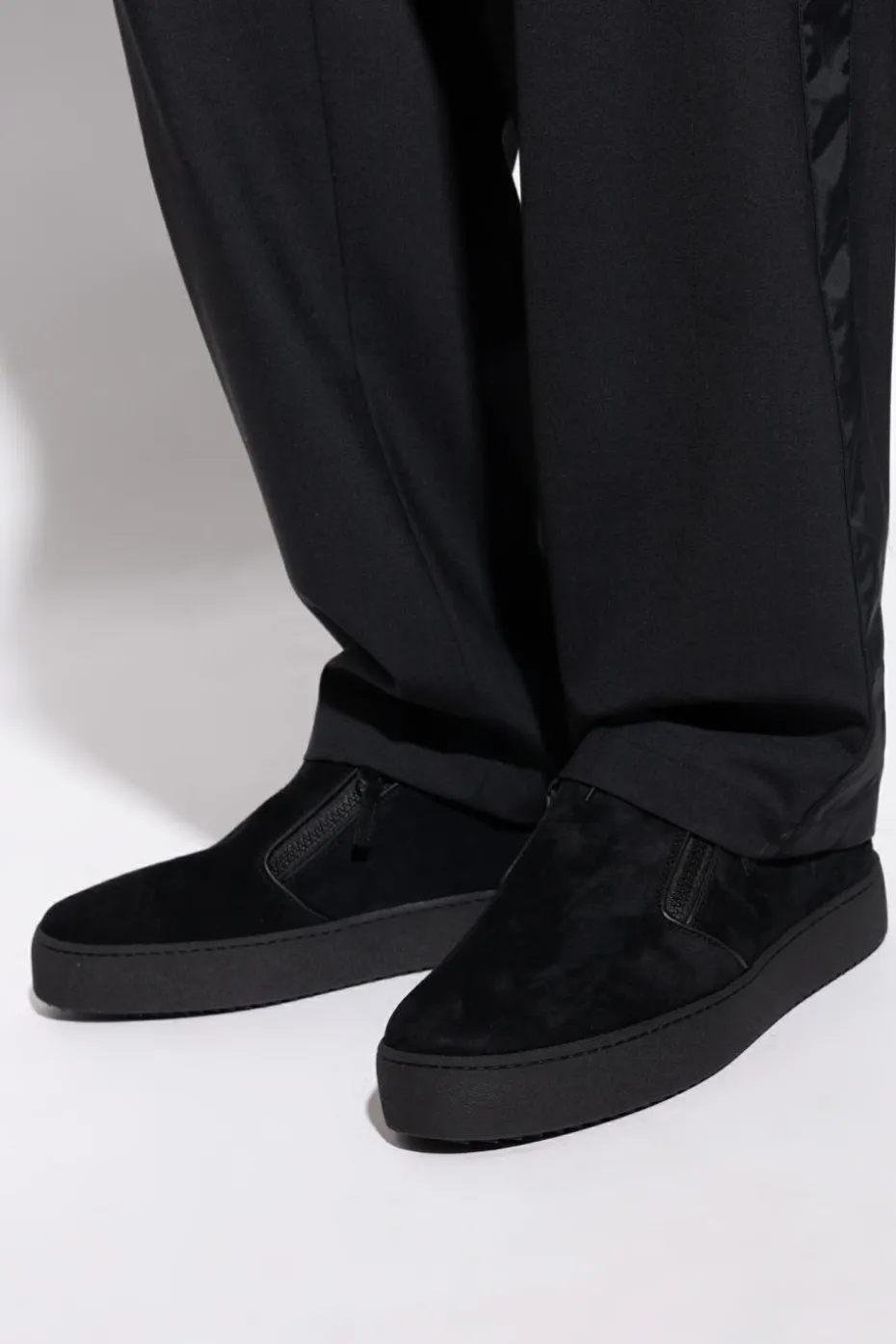 Giuseppe Zanotti BLACK Suede sports shoes