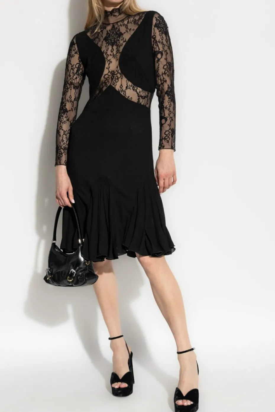 Givenchy BLACK Dress with lace inserts