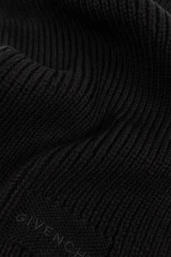 Givenchy BLACK Scarf with embroidered logo