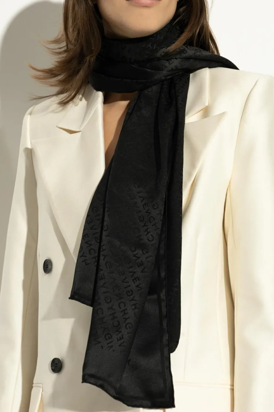 Givenchy BLACK Silk scarf