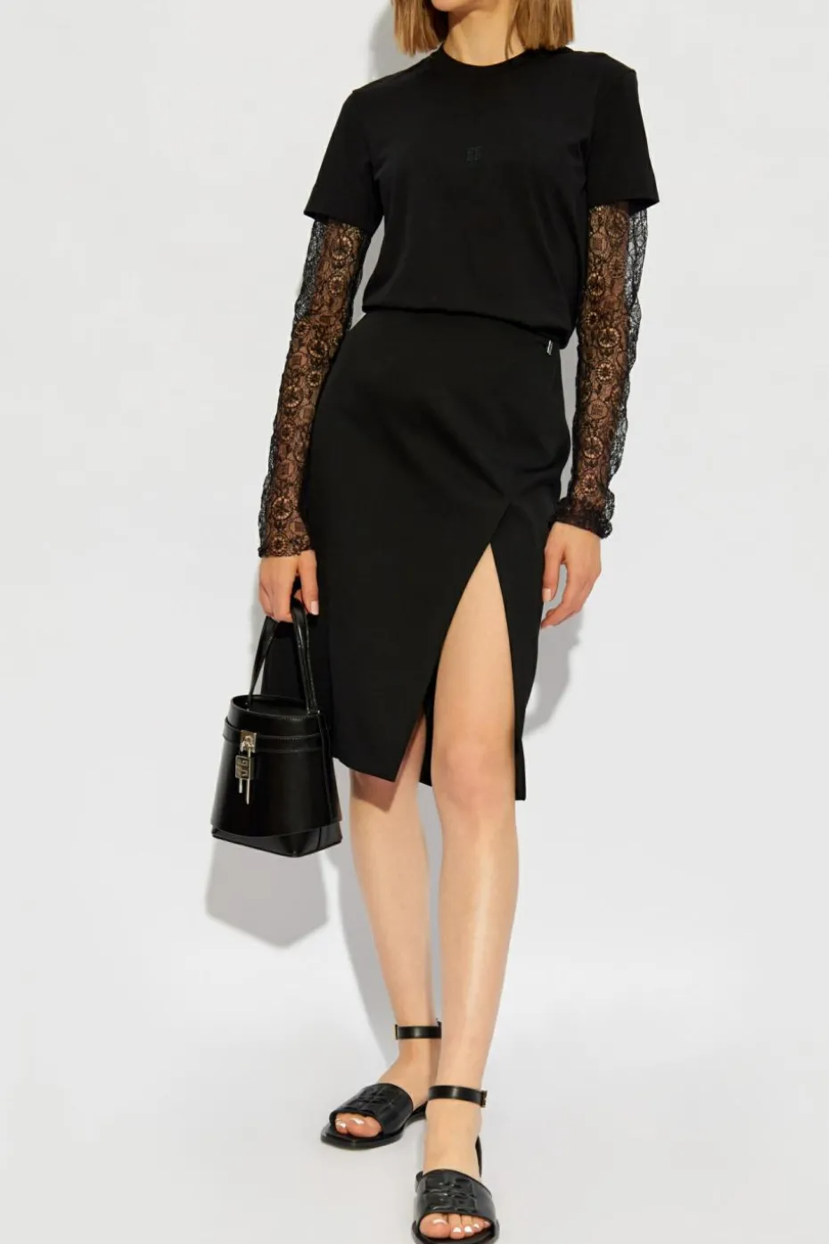 Givenchy BLACK Skirt with a slit