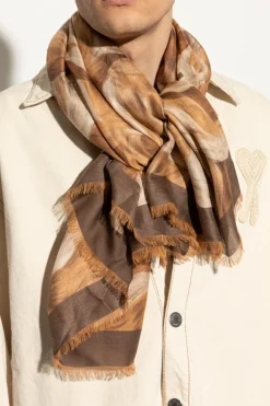 Givenchy BROWN Scarf with print