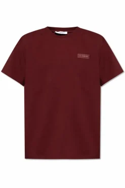 Givenchy BURGUNDY T-shirt with logo patch