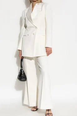 Givenchy cream Pants with flared legs and creases