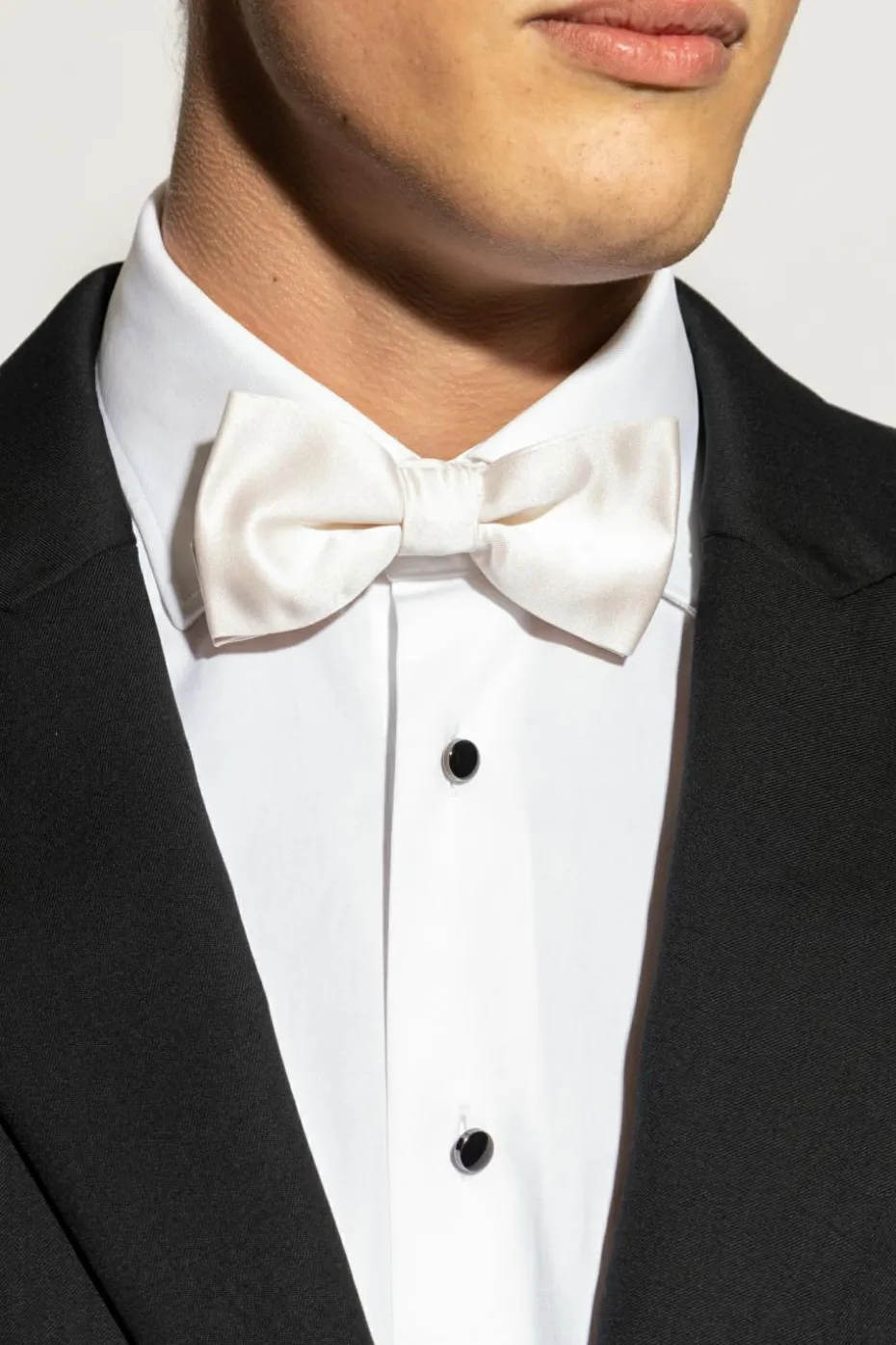 Givenchy cream Silk bow tie