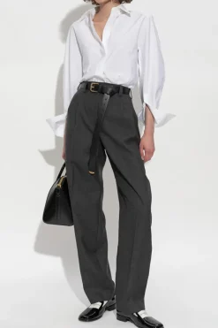 Givenchy GREY High-waisted wool trousers