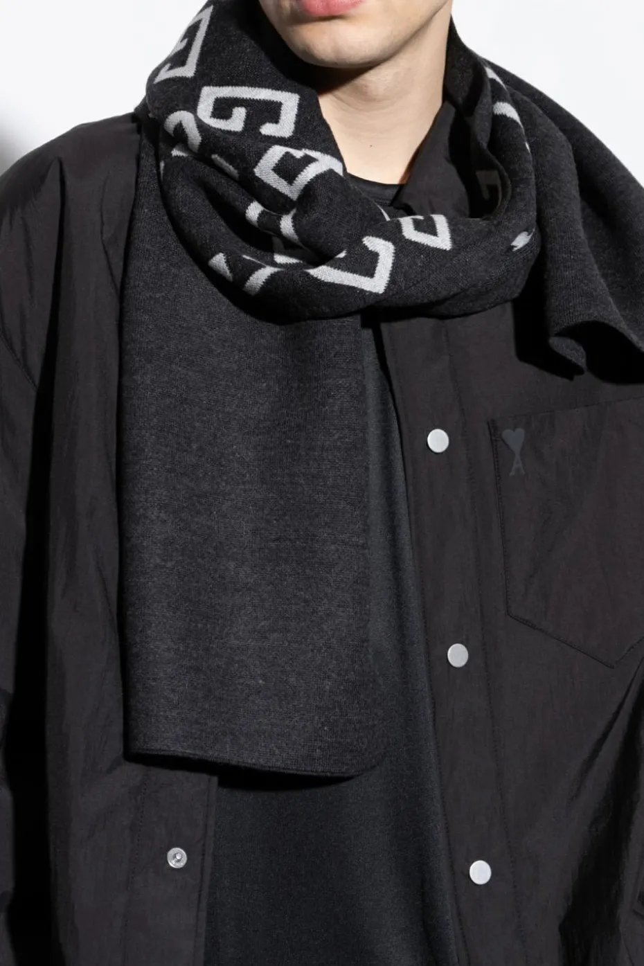 Givenchy GREY Wool scarf