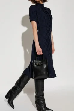 Givenchy NAVY BLUE Dress with stand-up collar