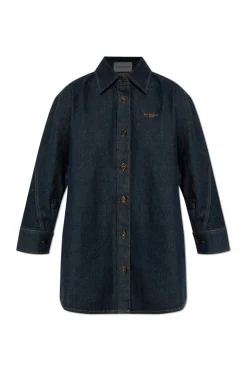 Givenchy NAVY BLUE Oversized denim shirt