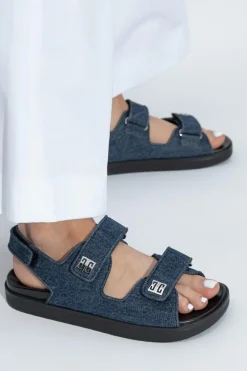 Givenchy NAVY BLUE Sandals with logo-shaped appliqué