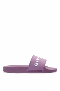 Givenchy PURPLE Slides with logo