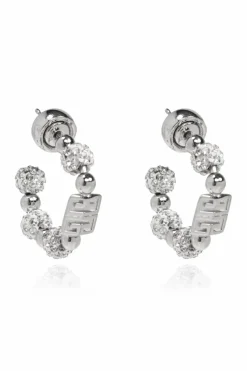 Givenchy SILVER Brass earrings with logo