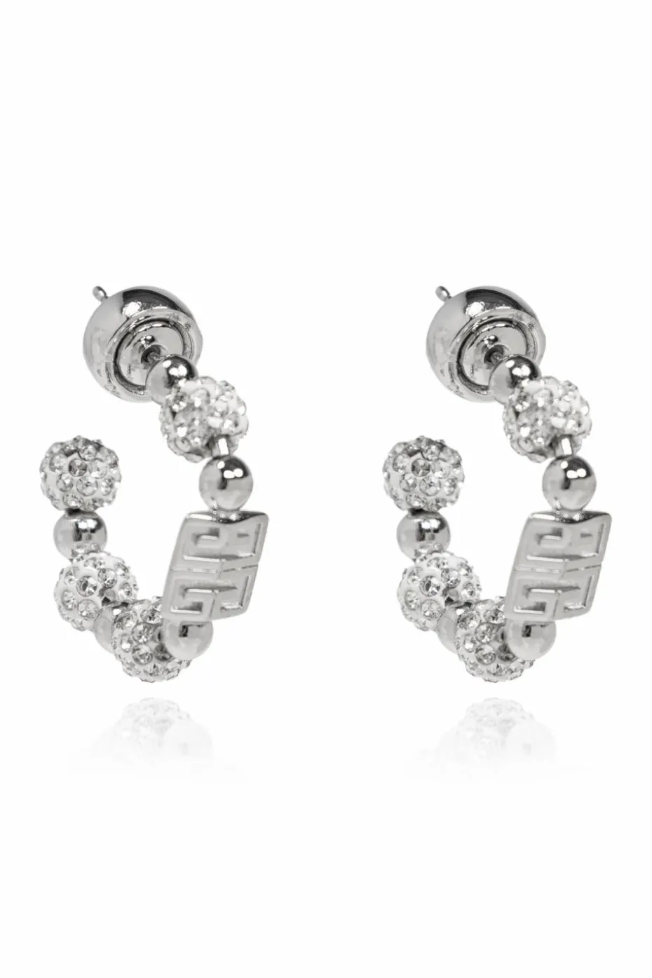 Givenchy SILVER Brass earrings with logo