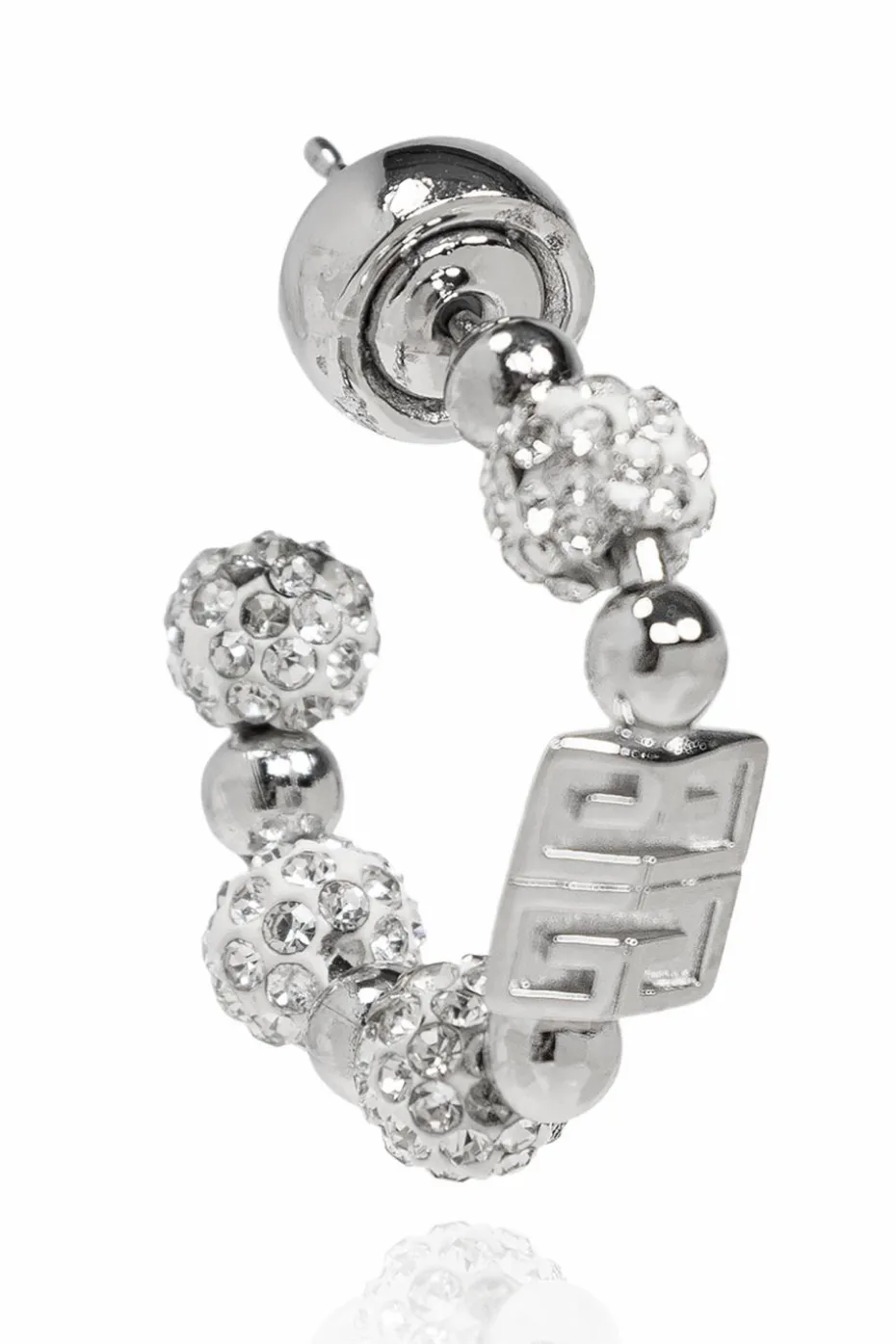 Givenchy SILVER Brass earrings with logo