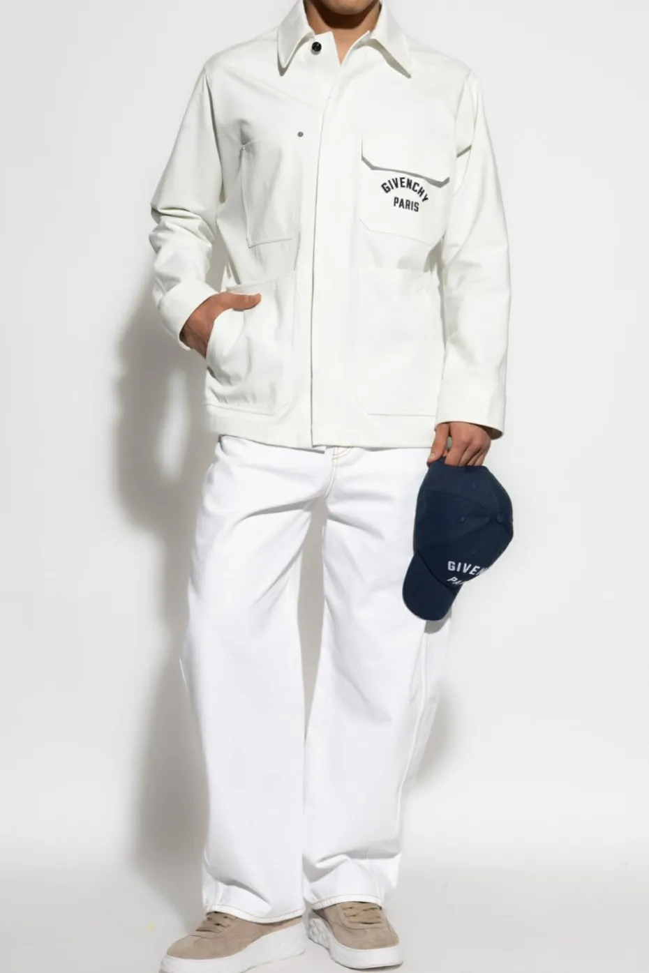 Givenchy WHITE Shirt jacket with logo