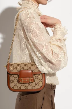 Gucci beige ‘1955 Horsebit Mini’ shoulder bag