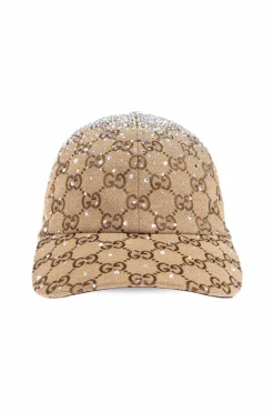 Gucci beige Cap with shimmering appliquƩs