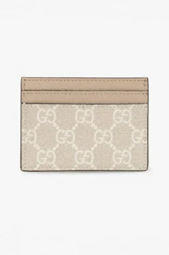 Gucci beige Card case with logo
