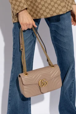 Gucci beige 'GG Marmont' shoulder bag