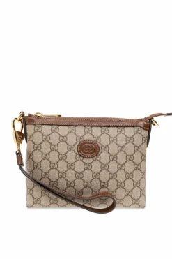 Gucci beige GG Supreme canvas shoulder bag