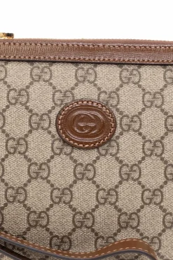 Gucci beige GG Supreme canvas shoulder bag