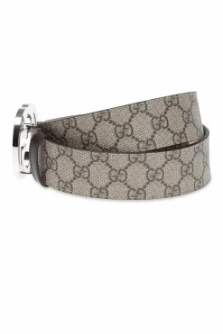 Gucci beige 'GG Supreme' canvas belt