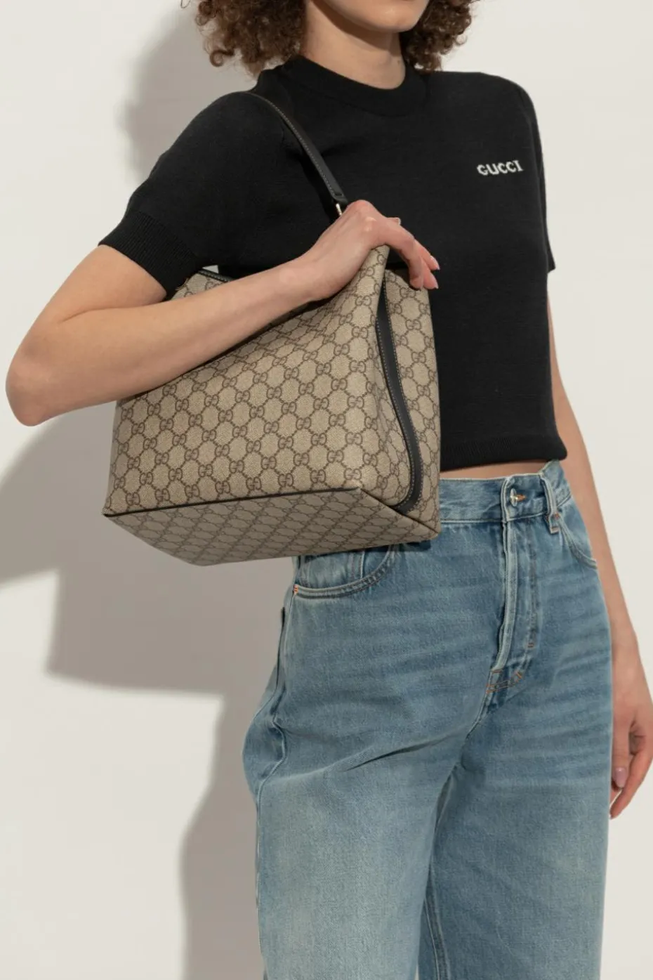 Gucci beige Handbag GG Emblem Small