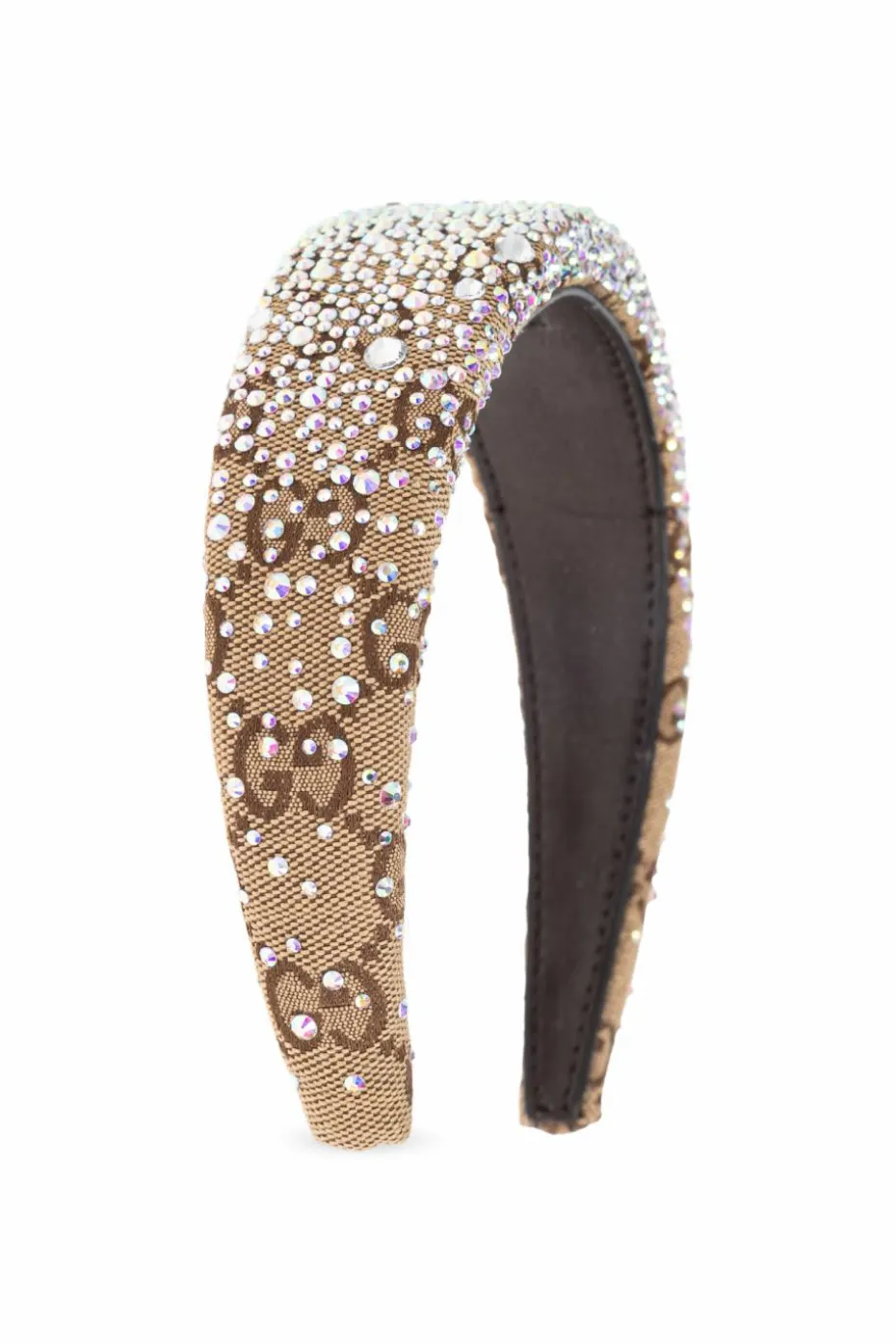 Gucci beige Headband with shimmering crystals