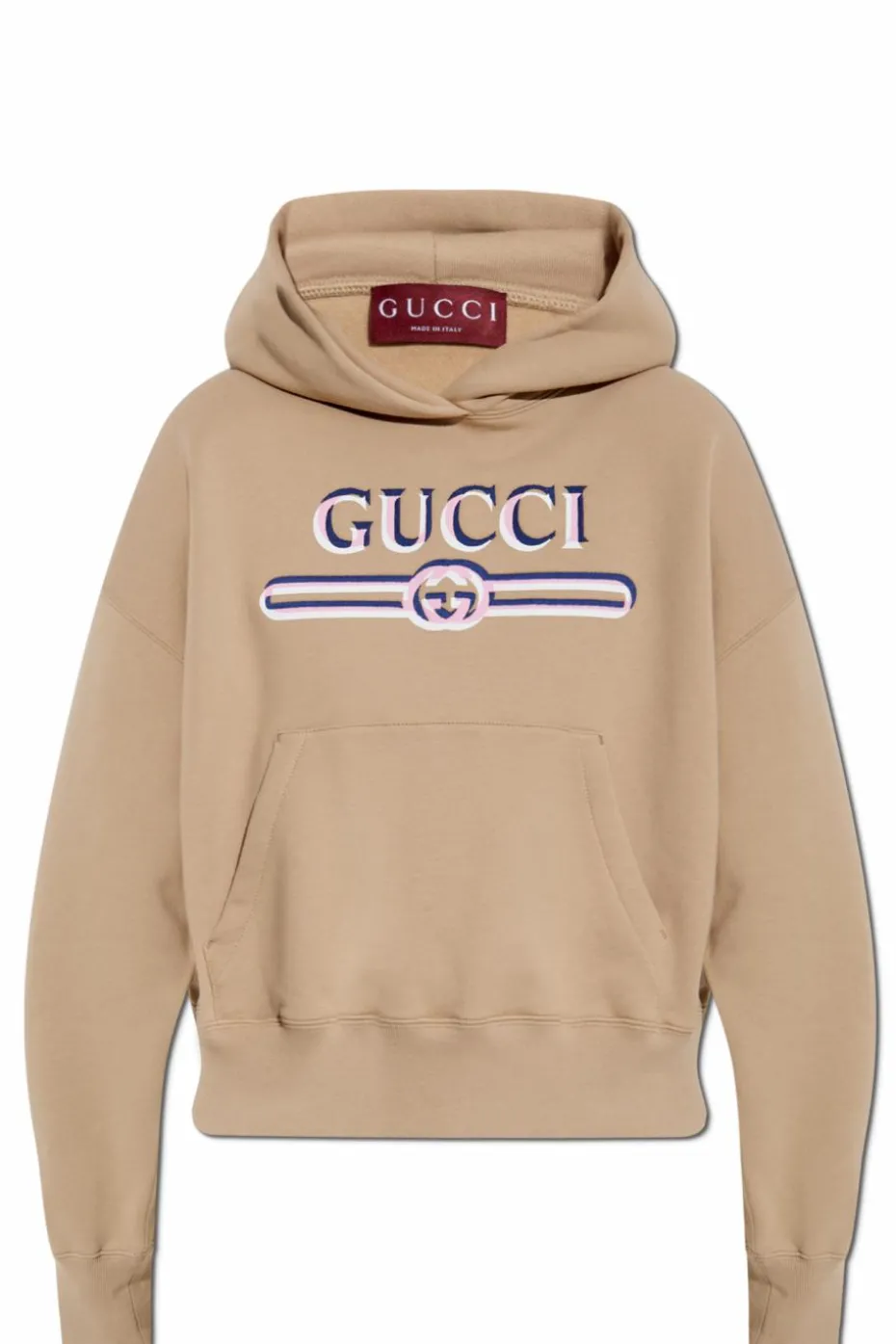 Gucci beige Hoodie with printed logo