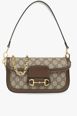 Gucci beige ‘Horsebit 1955’ shoulder bag