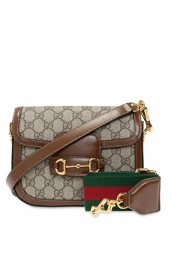 Gucci beige ‘Horsebit 1955’ shoulder bag