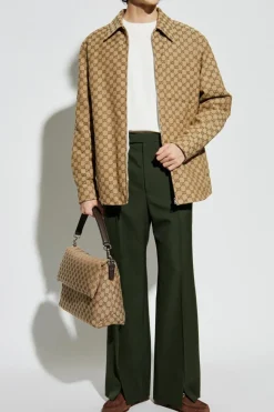Gucci beige Jacket with GG pattern