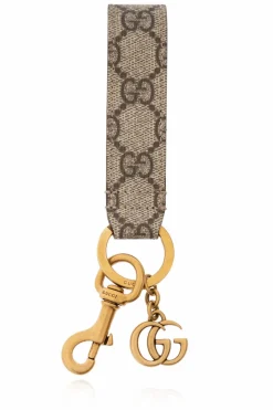 Gucci beige Keychain with logo