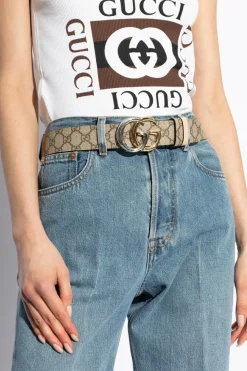 Gucci beige Leather belt