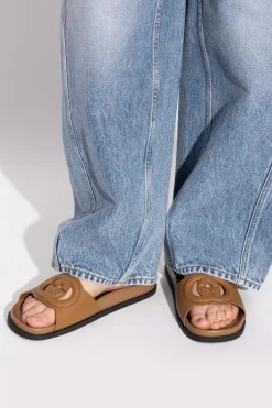 Gucci beige Leather slippers