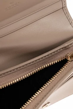 Gucci beige Leather wallet GG Marmont Mini