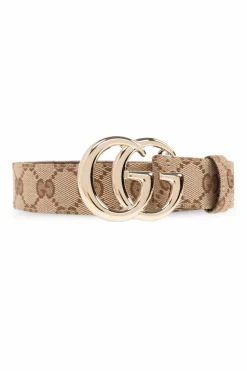 Gucci beige Monogrammed belt