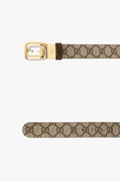 Gucci beige Monogrammed belt