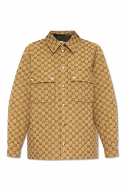 Gucci beige Monogrammed jacket