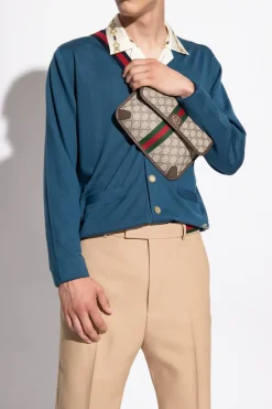 Gucci beige ‘Ophidia Small’ belt bag