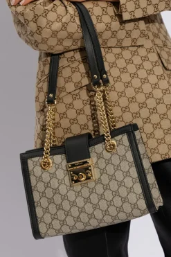 Gucci beige 'Padlock' shoulder bag