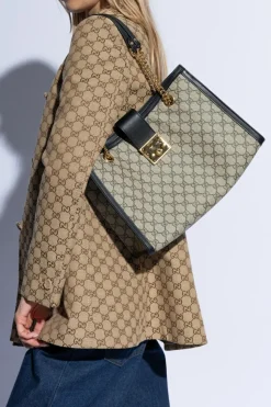 Gucci beige 'Padlock' shoulder bag
