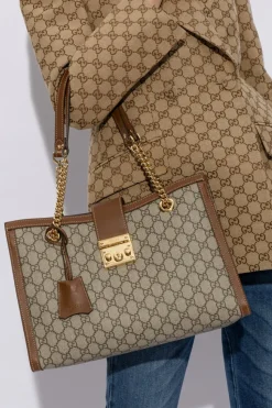 Gucci beige 'Padlock' shoulder bag