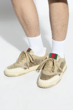 Gucci beige 'Re-Web' sports shoes