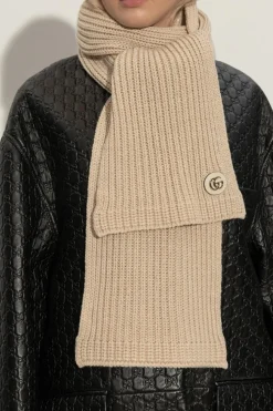 Gucci beige Scarf with lurex thread