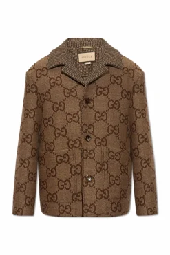 Gucci beige Short wool coat