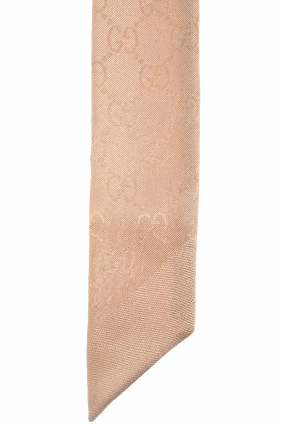 Gucci beige Silk scarf with 'GG' pattern